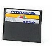 Leather Card Case - Slots on Both Sides w/Center Pocket