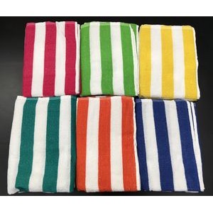 Promotional weight Cabana stripe Beach Towels 27" X 54"