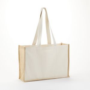 Companion. Stylish 10 oz Cotton Front & Back Panels Jute bag. 17W X 12H X 6D.