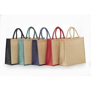 All Natural Jute Grocery Tote w/ Rope Handles - 13