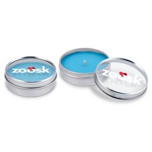2.5 oz. Travel Candle in Wide Clear Lid Tin