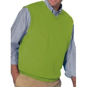 Custom Color V-neck Vest, Cotton, Unisex. Made in the USA