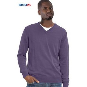 Custom Colors, Classic V-Neck Pullover, Man-Unisex, Acrylic. Made in USA