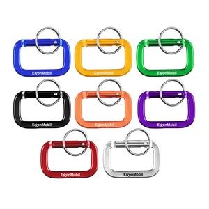 Square Shaped Carabiner with Key Ring