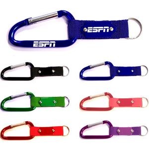8 Cm Carabiner with Strap and Metal Plate