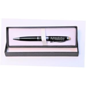 Executive High Carbon Fiber Brass Stylus Pen with Gift Case