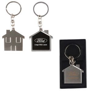 House Shape Chrome Metal holder with Case