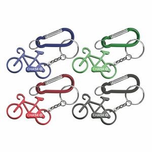 Bicycle Shape Bottle Opener w/Key Chain & Carabiner