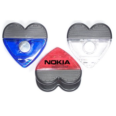 Jumbo Size Heart Magnetic Memo Clip w/Strong Grip