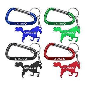 Horse / Pony Shape Key Chain w/7 Cm Carabiner