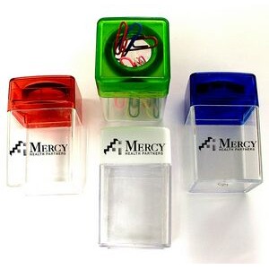Magnetic Paper Clip Dispenser w/Colorful Paper Clips