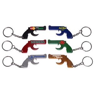 Gun Shape Bottle Opener with Key Chain (Large Quantities)