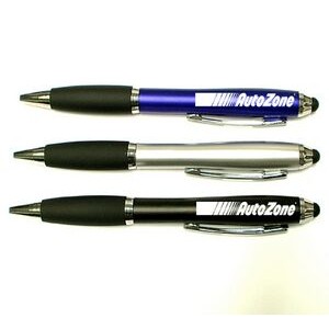 Ballpoint Pen with Soft Touch Stylus (Contoured Grip)