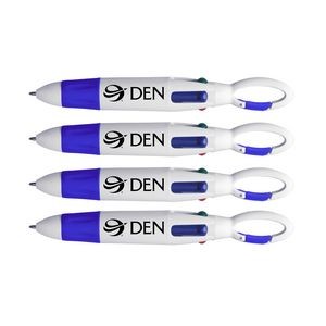 4 Color Pen w/Carabiner