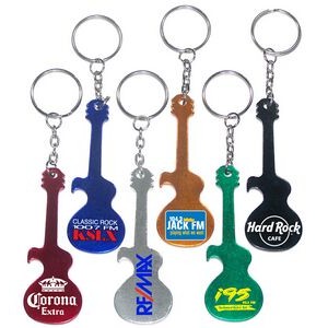 Guitar Shaped Bottle Opener with Key Chain (Large Quantities)