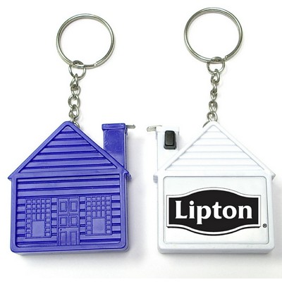 House Shape Tape Measure with Key Chain / Deluxe with Stopper