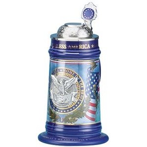 USA Pewter Emblem Stein Mug