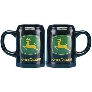 John Deere Black Trademark Stoneware Mug