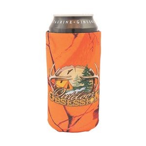 Premium Mossy Oak or Realtree Full Color Dye Sublimation Collapsible Foam 16 Oz. Tall Boy Insulator
