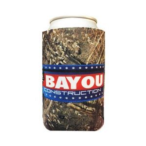 Premium Mossy Oak or Realtree Full Color Dye Sublimated Collapsible Foam Can Insulator