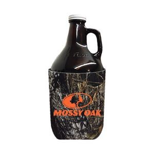 Mossy Oak or Realtree Camo Premium Collapsible Foam 64oz Growler Bottle Insulators