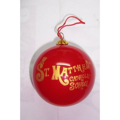3" Ball Glass Ornament - Simple Artwork