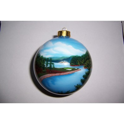 3" Ball Glass Ornament - Complex Artwork