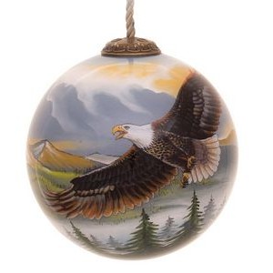 Soaring Eagle Glass Ornament - Simple Artwork