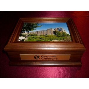 Wooden Gift Box w/Engraved Plate