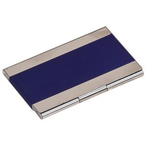 Blue Metal Business Card Holder