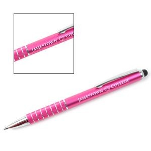 Pink Anodized 7 Ring & Stylus Pen
