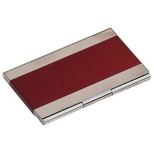 Red Metal Business Card Holder