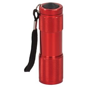 Red 9 LED Flashlight with Strap