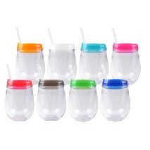 BEV2GO: Double Wall Acrylic 10 Oz. Stemless Wine Cup - 8 Colors