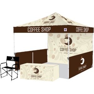 Pyramid Shelter Bundle #6 With Digitally Printed Top, Table Cover, Sidewall, Railskirts and Chair