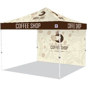 Pyramid Shelter Bundle #1 With Digitally Printed Top and 10' Back Wall