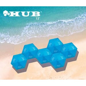 HUB™ 15' Hexagon Full Bleed Digital Professional Tent w/Aluminum Frame