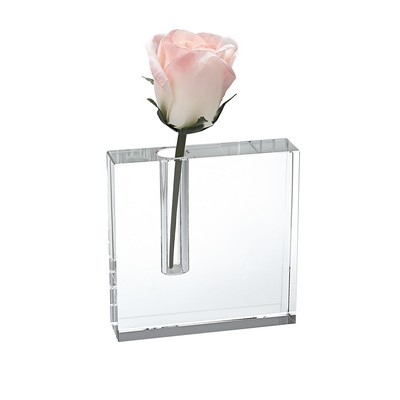 The Block Handcrafted Crystal Bud Vase 6 x 6"