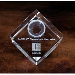 Jewel Cut Crystal Cube Award (4