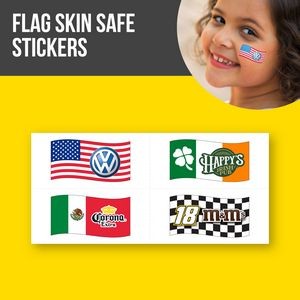 Custom Skin Safe Flag Stickers