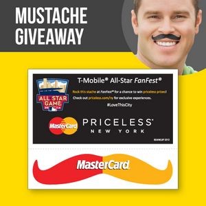 Skin Safe Mustache Stickers with Header Card