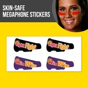 Skin Safe Megaphone Cheek Stickers