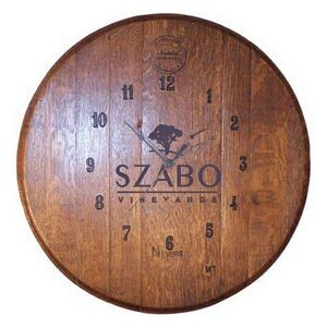22" Oak Barrel Clock