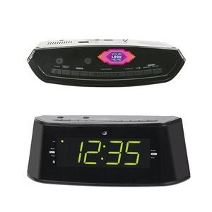GPX Bluetooth Dual Alarm Clock Radio with Voice Assistance