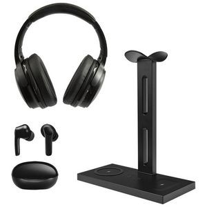 Desk Mate Bundle with 5-in-1 Charging Stand, Noise Cancelling Headphones and ANC Ear Buds