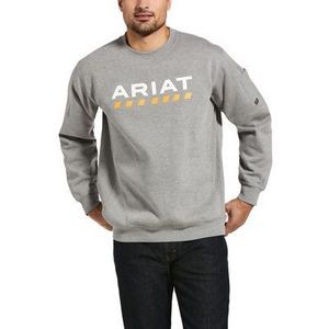 Ariat® Men's Heather Gray Rebar® Workman Logo Sweatshirt