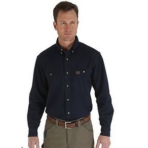 Wrangler® RIGGS Workwear® Men's Navy Blue Long Sleeve Twill Work Shirt