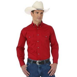 Wrangler® Men's Red Painted Desert® Basics Long Sleeve Shirt