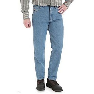 Wrangler® Men's Stonewash Blue 20X® Cool Vantage™ Flame Resistant Relaxed Fit Jeans