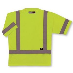 Wrangler® Riggs Workwear® Men's Safety Green Short Sleeve High Visibility T-Shirt